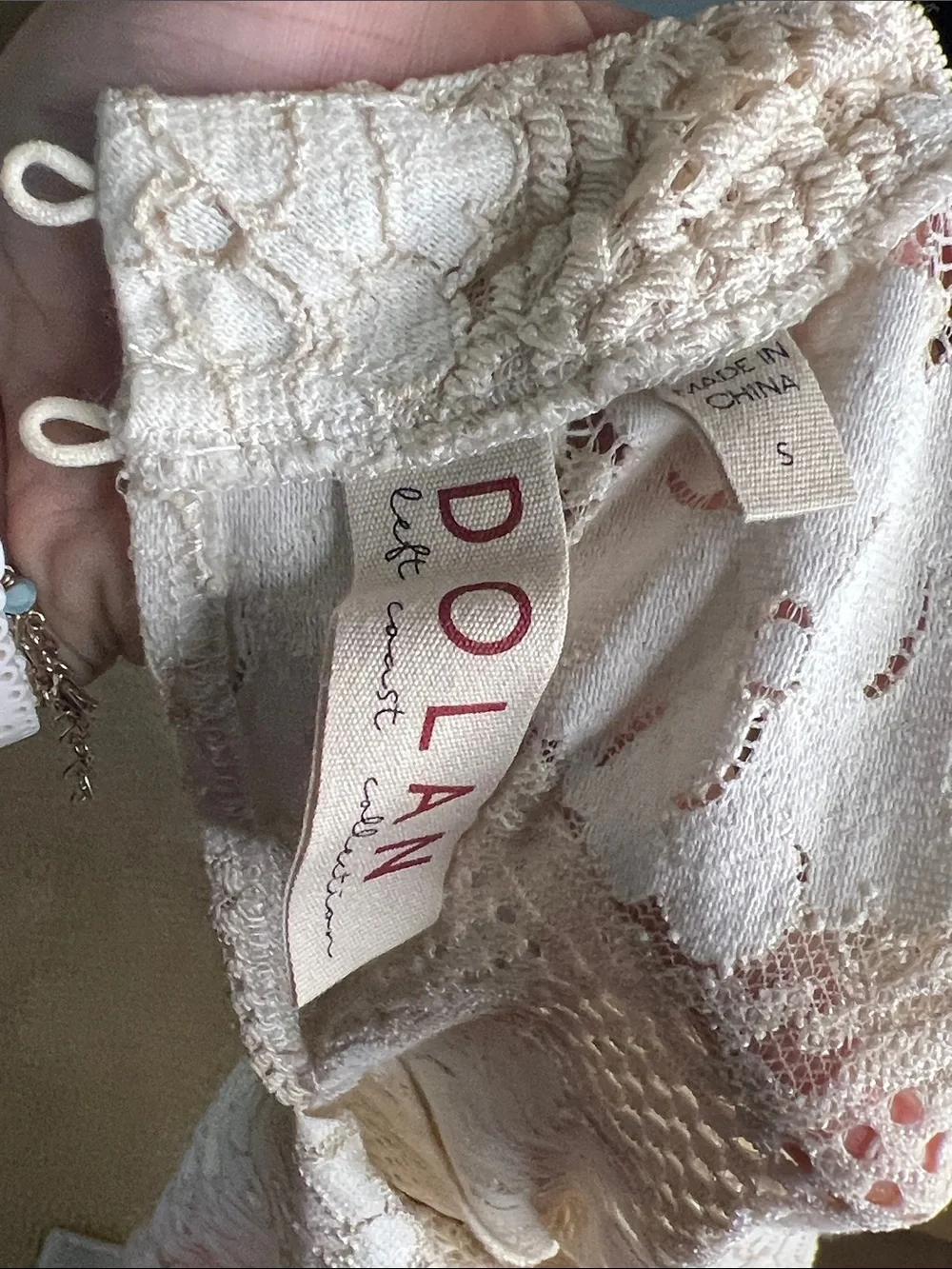 Anthropologie DOLAN Left Coast Mock-Neck Lace Blouse Size S